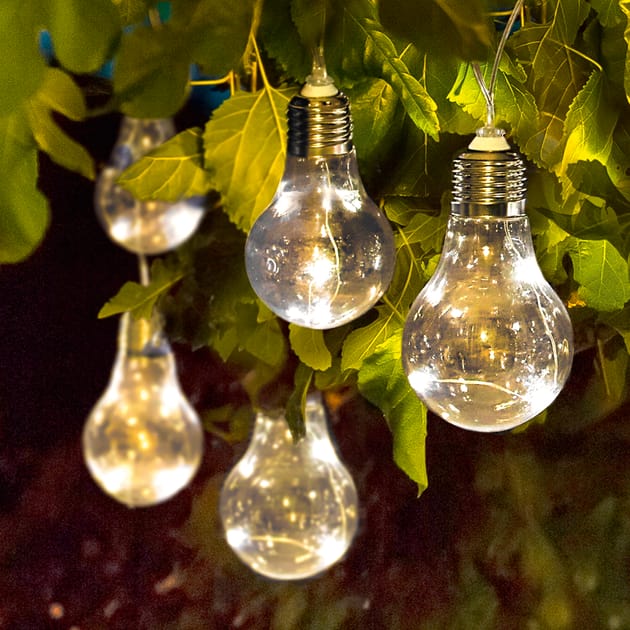 Firefly Solar Light 10 Light Bulb String Lights | Home Bargains