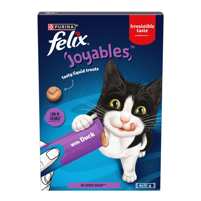 Felix Joyables Liquid with Duck Cat Treat 4x10g