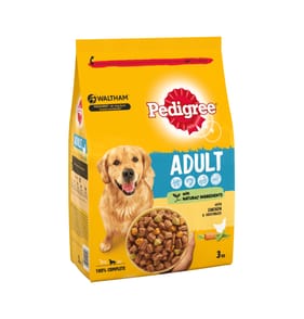 Pedigree Dry Complete Adult Dog Food with Chicken & Vegetables 3kg