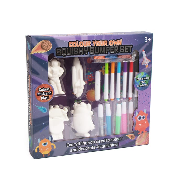 Space Colour Your Own Squishy Bumper Set