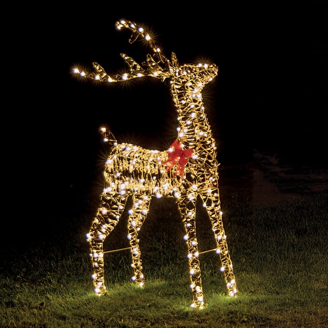 Prestige Mains Operated LED Iridescent Reindeer 1.7m - Warm White