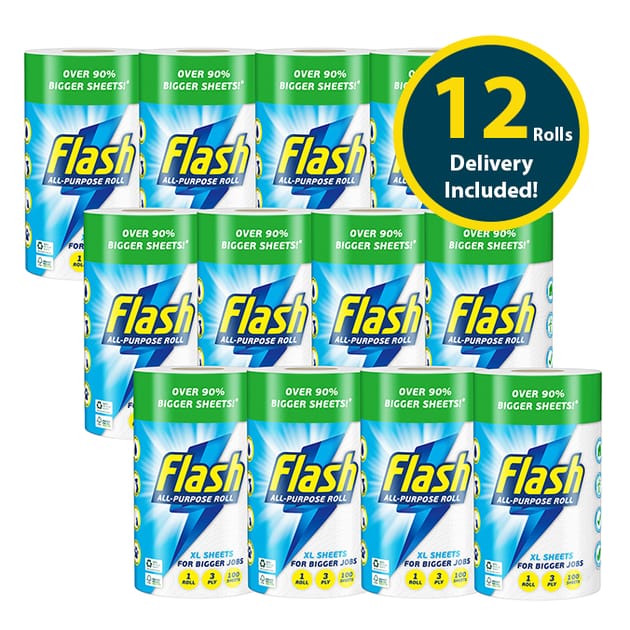 Purpose Roll Flash All-Purpose Roll x12 (Delivery Included) | Home Bargains