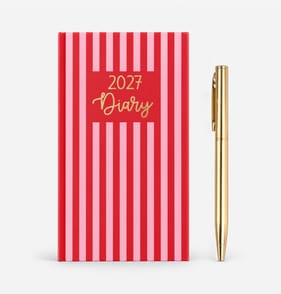 Diary With Pen Set 2027 - Stripes