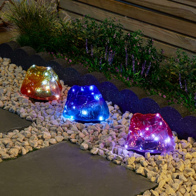 Firefly Ombre Rock Solar Stake Light