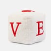 Valentines Cube Cushion - White