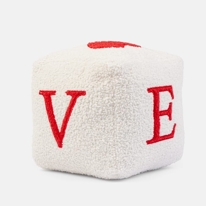 Valentines Cube Cushion - White