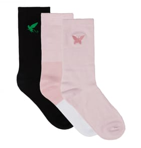 Wicked Boot Crew Socks 3 Pack - Size 4-10