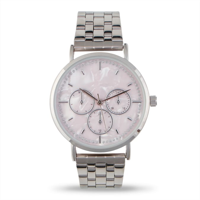 A La Mode Diamante Ladies Watch - Silver