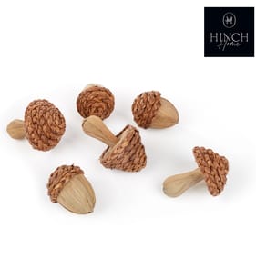 Hinch Home Wicker Mushrooms & Acorns Assorted