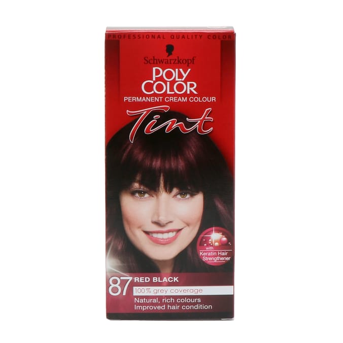 Schwarzkopf Poly Color Cream Colour 87 Red Black Actions