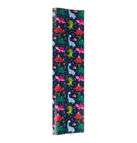 Sleigh Bells 12Metre Wrapping Paper - Navy Dinosaur