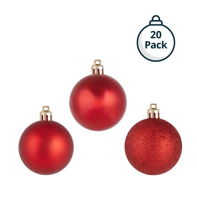 Festive Feeling 6cm Christmas Bauble 20 Pack