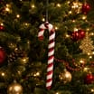 Sleigh Bells Candy Cane Decoration