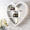 Loft Range Heart Mirror Shelf - White