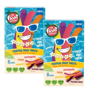 The Fruit Factory Tropical Fruit Twists 90g x2