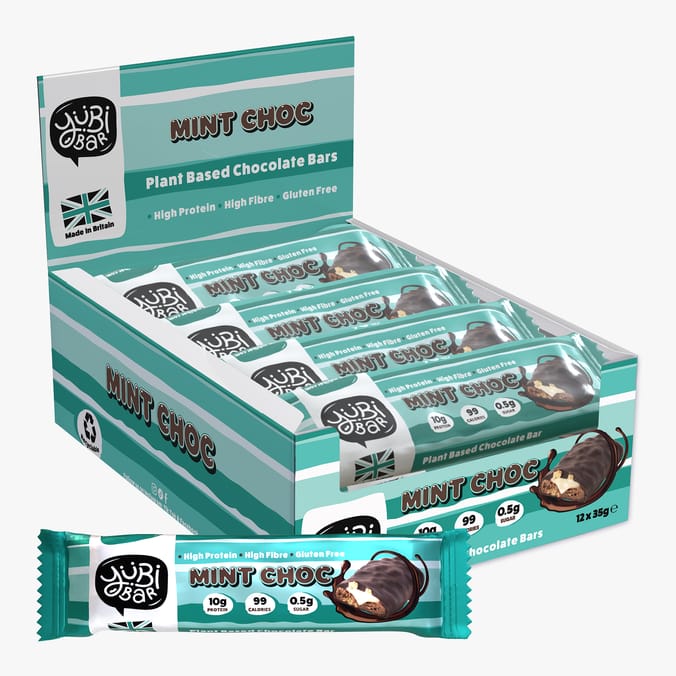 Yubi Bar Plant Based Chocolate Bar 12 x 35g - Mint Choc