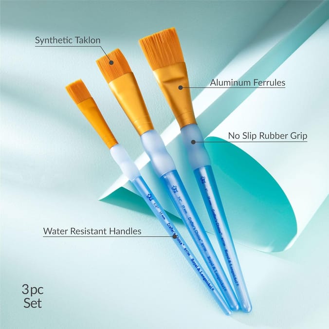 Royal Langnickel Crafter's Choice Golden Talon Wash Brush Set 3 Piece RCC215