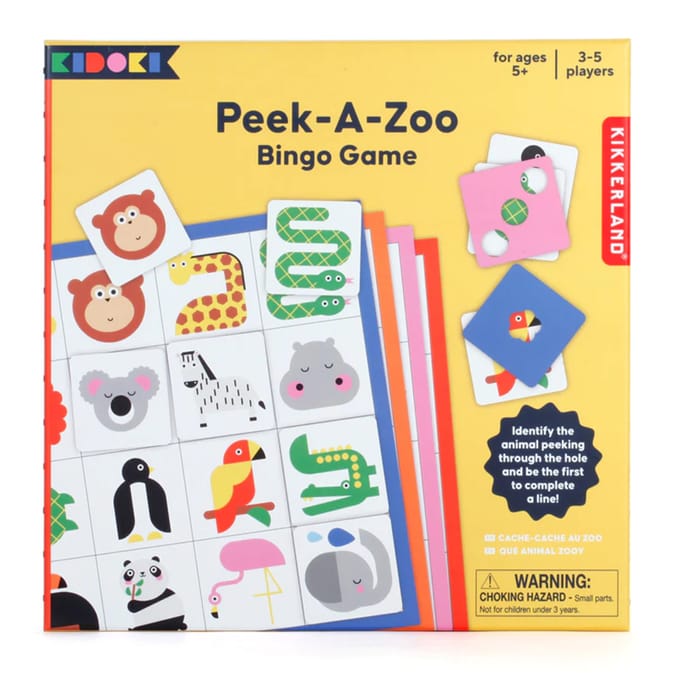 Peek-A-Zoo Bingo Game