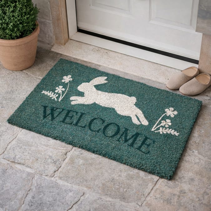 The Lifestyle Edit Tranquillity Bunny Coir Door Mat