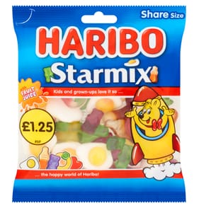 Haribo Starmix Fruit & Cola Flavour Jelly & Foam Sweets Sharing Bag 140g