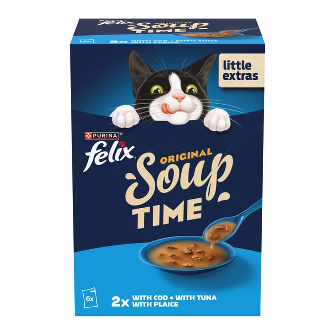 Felix Soup Time Fish Selection Wet Cat Food 6x48g