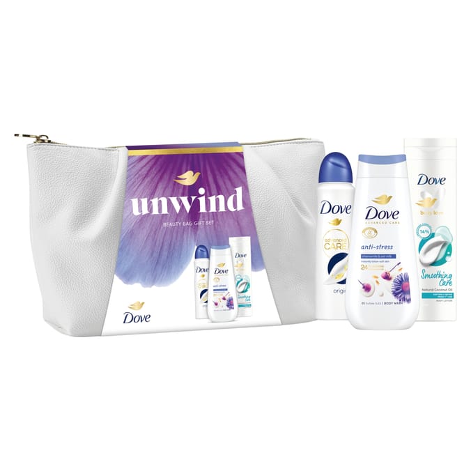 Dove Unwind Beauty Bag Collection Gift Set 