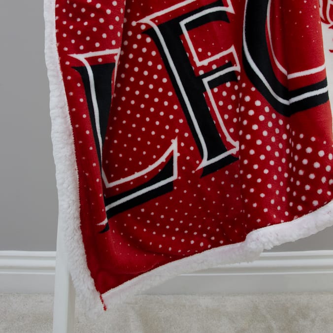 Liverpool FC Crested Sherpa Fleece Blanket
