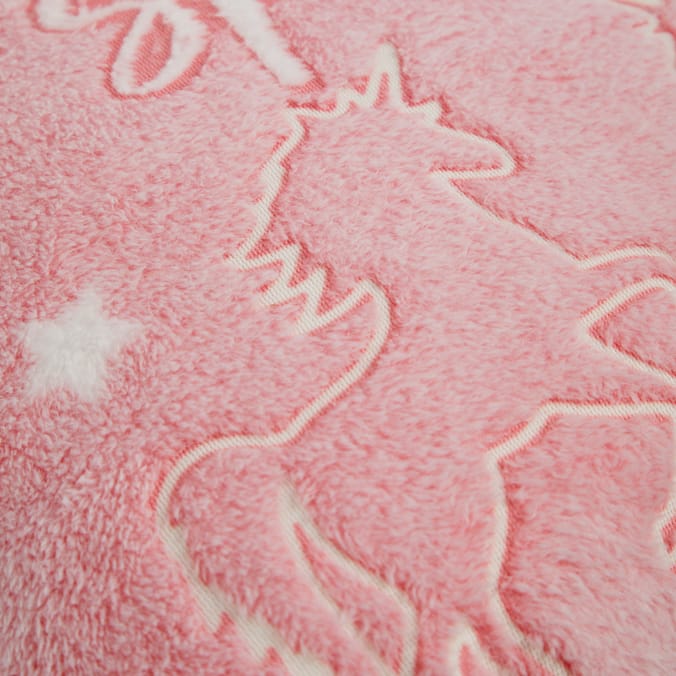 My Little Home Glow In Dark Unicorn Flannel Cushion