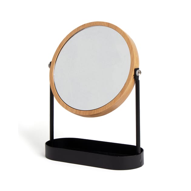 Bathroom Bamboo Mirror Home Bargains
