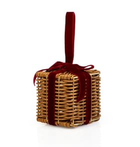 Winter Charm Rattan Hanging Decoration - Present
