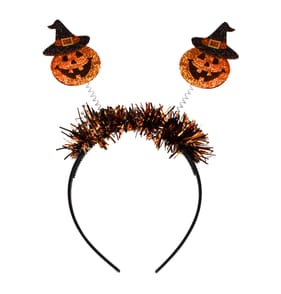 Hallow Scream Headband Boppers - Pumpkin
