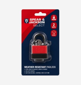 Spear & Jackson Select Weather Resistant Padlock - 40mm