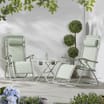 The Outdoor Living Collection Zero Gravity Reclining Chairs & Table Set - Green