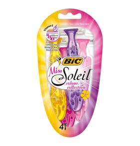 Bic Miss Soleil Colour Collection Razors 4 Pack