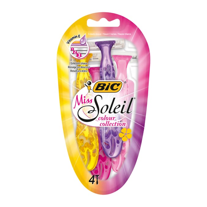 Bic Miss Soleil Colour Collection Razors 4 Pack