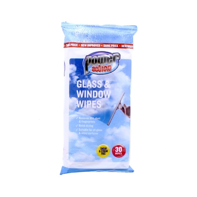 Mighty Power Glass & Window Wipes (Pack of 50)