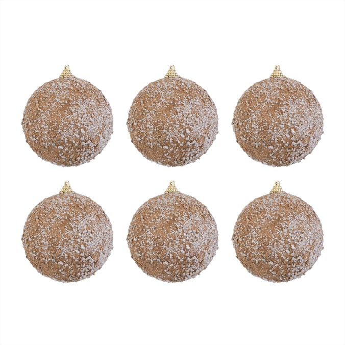 Nordic Spirit 10cm Glitter Bauble 6 Pack