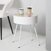 Home Collections Ribbed Storage Side Table