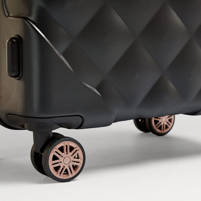 Salisbury Embossed Quilted Shell Suitcase Set Of 3
