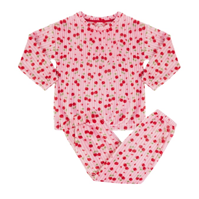 Originals Ribbed Fleece Cherry Pyjamas