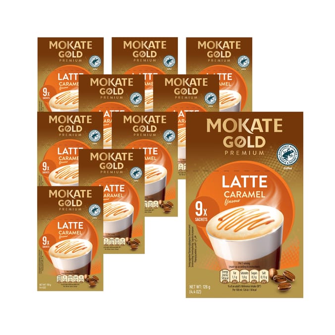 Mokate Gold Premium Latte Caramel Flavour 126g x10