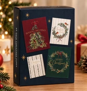 Festive Feeling Traditional Christmas Cards 40 Pack
