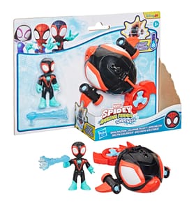 Marvel Spidey and his Amazing Friends Water-Webs Toy Submarine & Action Figure - Spin Dolphin
