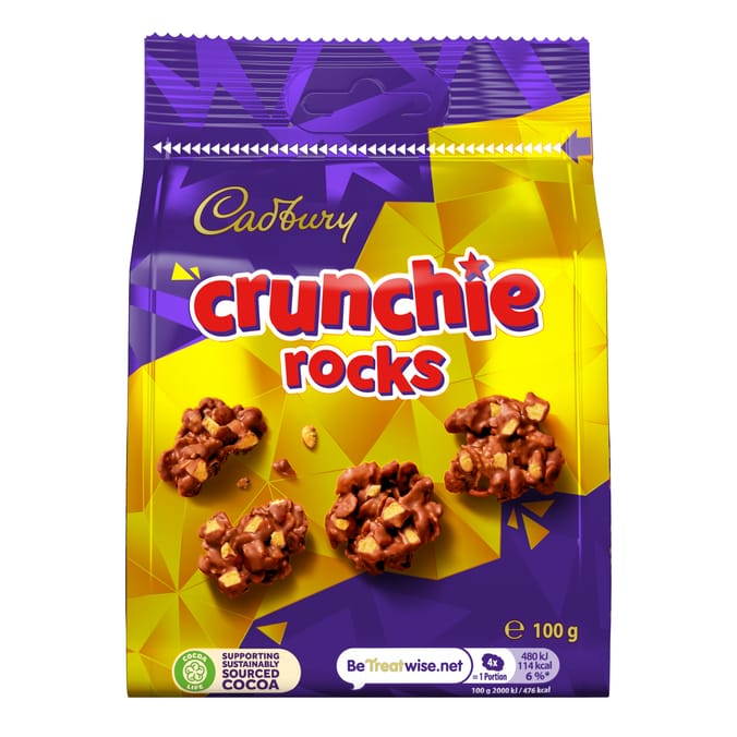 Cadbury Crunchie Rocks Chocolate Bag 100g