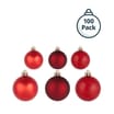 Festive Feeling Mixed Size Small Christmas Baubles 100 Pack