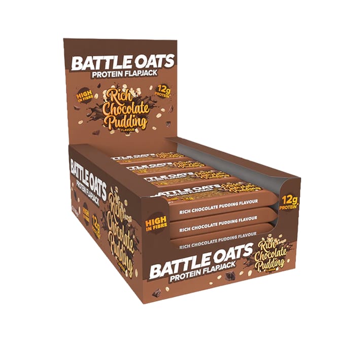 Battle Oats: Flapjacks 12 Pack - Rich Chocolate Pudding