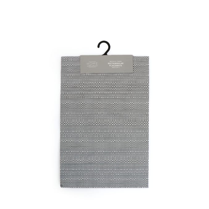 Home Collections Metallic Finish Rectangular Placemats Pack Of 2