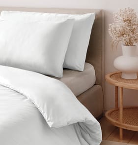 Cotton Rich King White Duvet Set