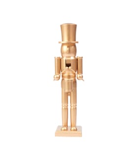 Winter Charm Wooden Gold Christmas Nutcracker 38cm - Drum