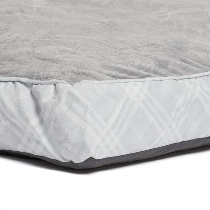 My Pets Large Plush Bed - Light Grey